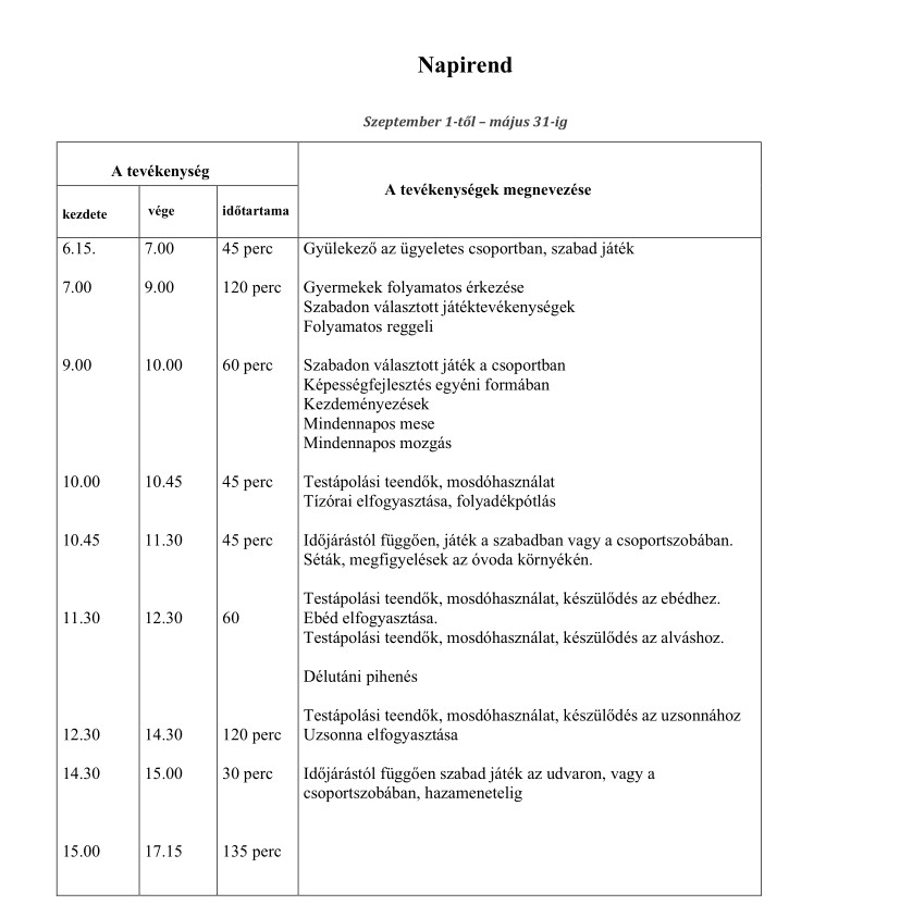 napirend